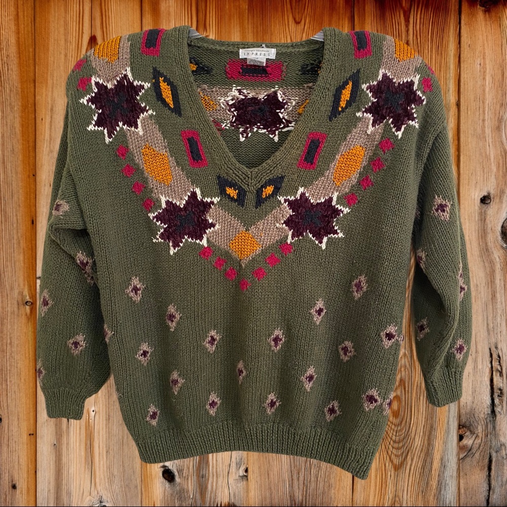 Vintage 80s fall autumn sweater large